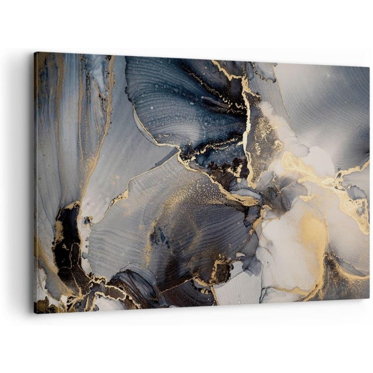 Quadro Moderno Astratto Oro su Tela Canvas 120 x 80 cm