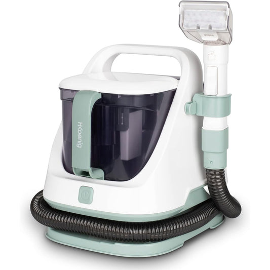 Pulitore Smacchiatore Portatile 650 W per Tappeti Divani Poltrone e Materassi con Doppio Serbatoio
