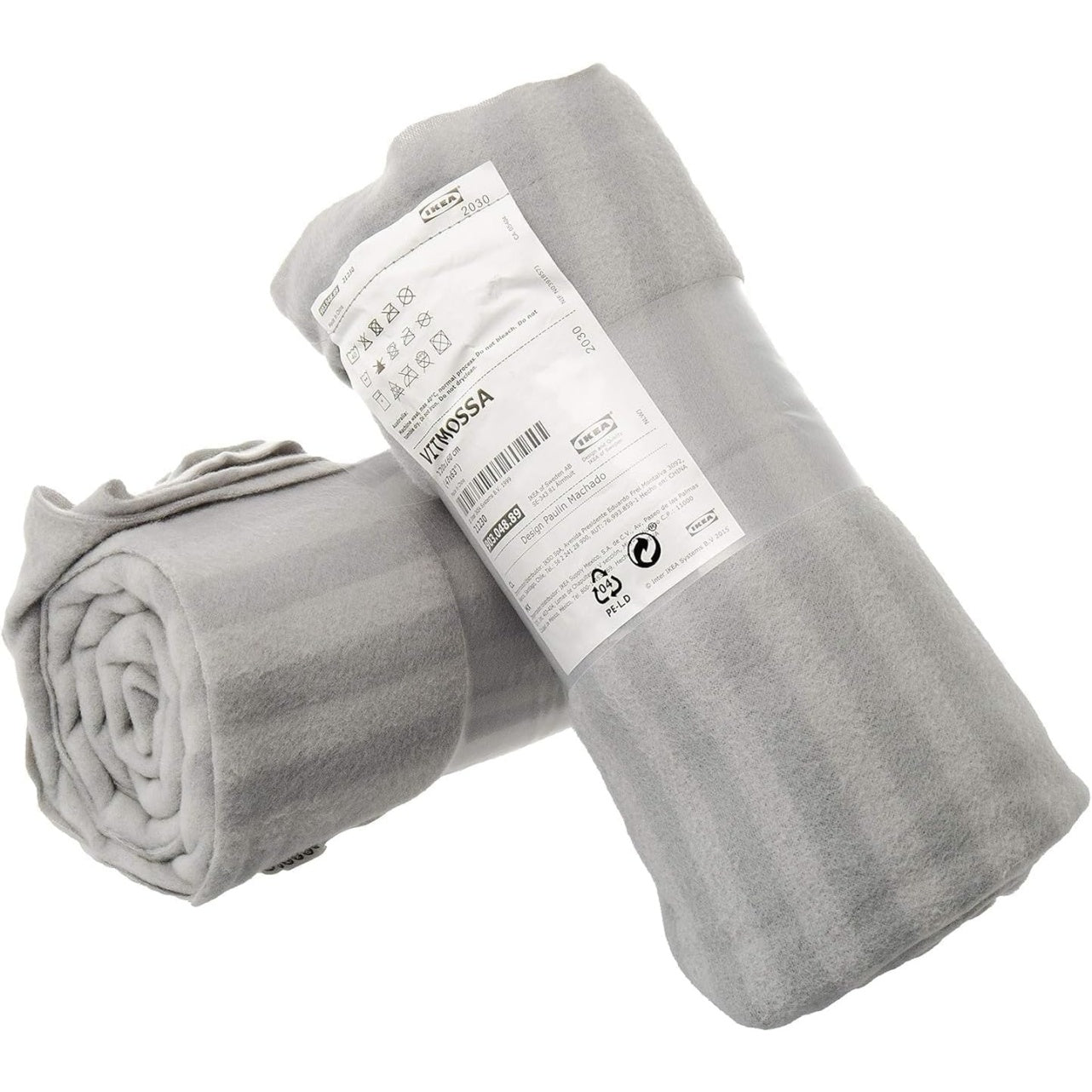 Set di Due Plaid in Pile Morbido per Divano e Arredo Casa Dimensioni 120 ¡Á 160 cm Grigio