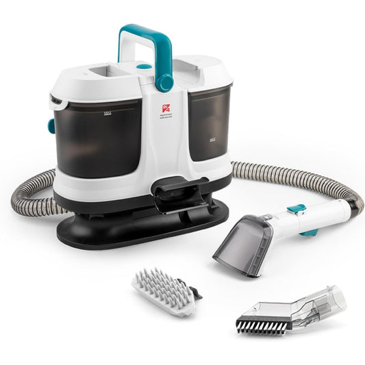 Aspiratore Lavamoquette per Tessuti e Tappezzeria 600 W per Polvere e Liquidi con Serbatoio Doppio e Kit Accessori