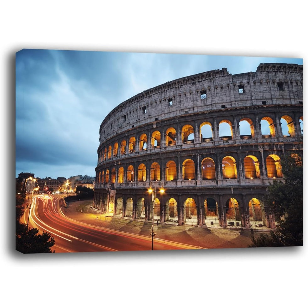 Quadro Moderno Colosseo di Roma su Tela Canvas 70 x 100 cm